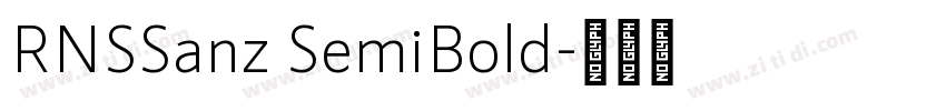 RNSSanz SemiBold字体转换